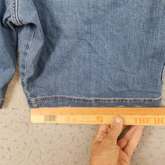 Wrangler Authentics Shorts Mens 38 Blue Denim Cargo Stretch Utility Pockets - Picture 11 of 15